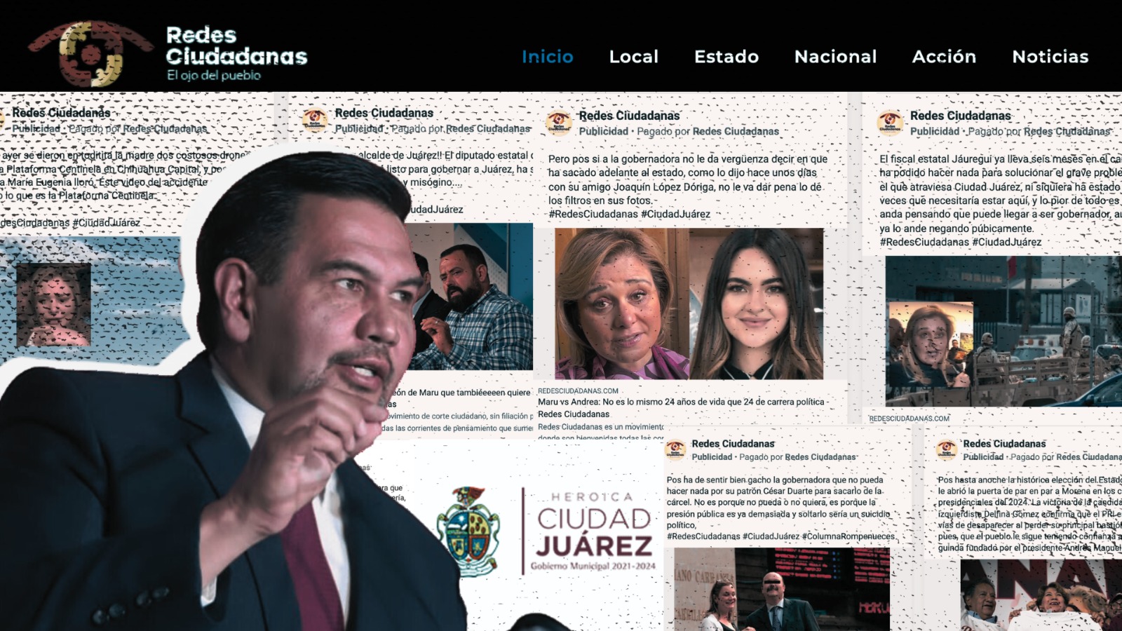 Redes Ciudadanas Gobierno de Juárez financia desinformación contra