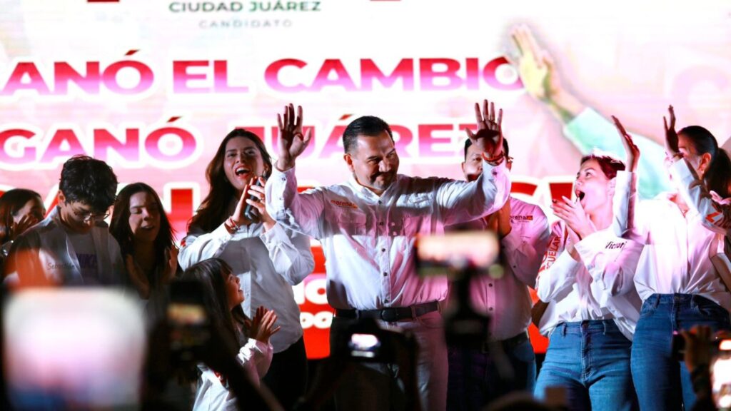 Cruz Pérez Cuéllar al lograr su reelección en junio de 2024. Fotografía: Archivo La Verdad Juárez