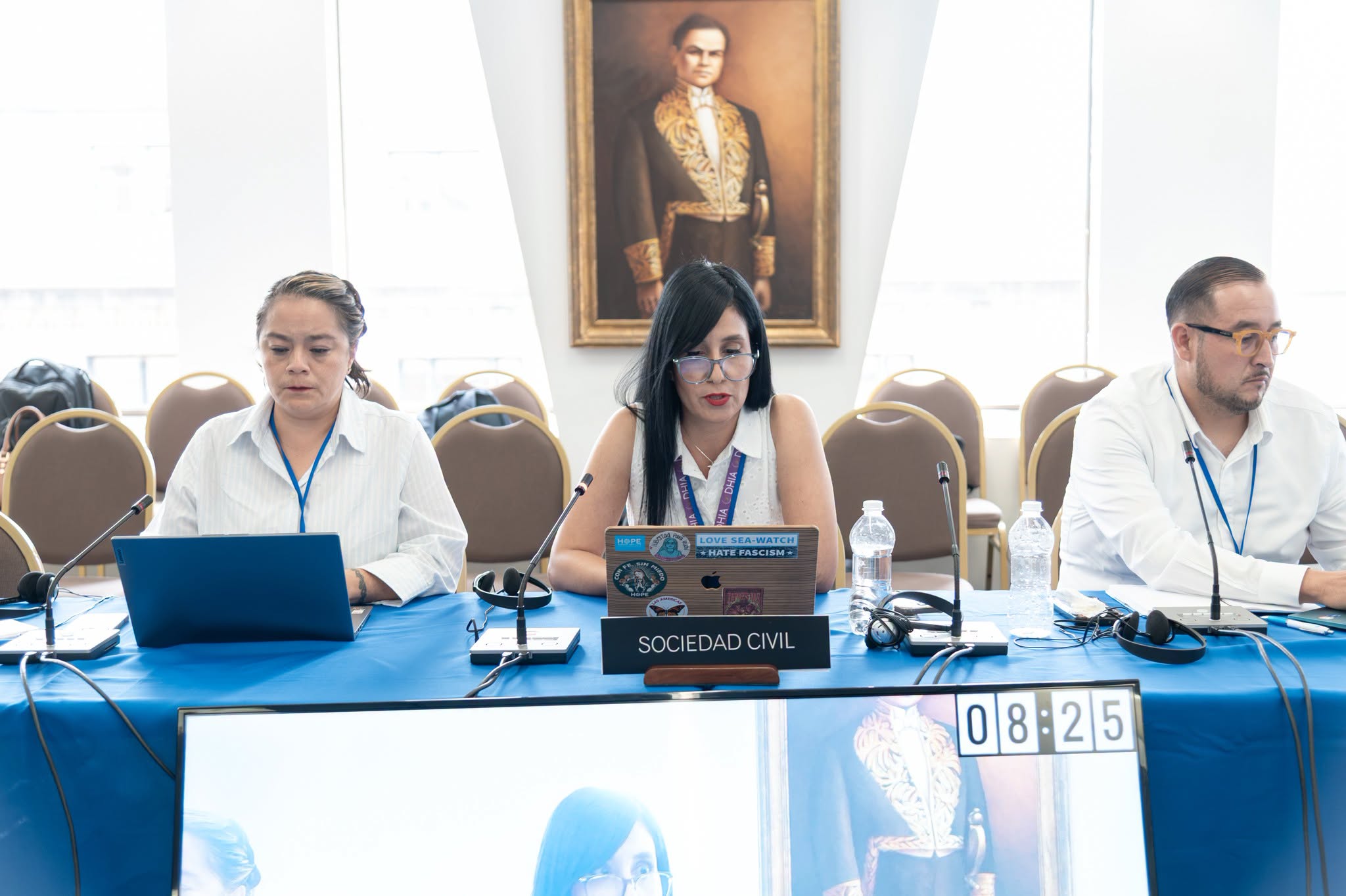 Representantes del GTPM y DHIA. Fuente: CIDH.