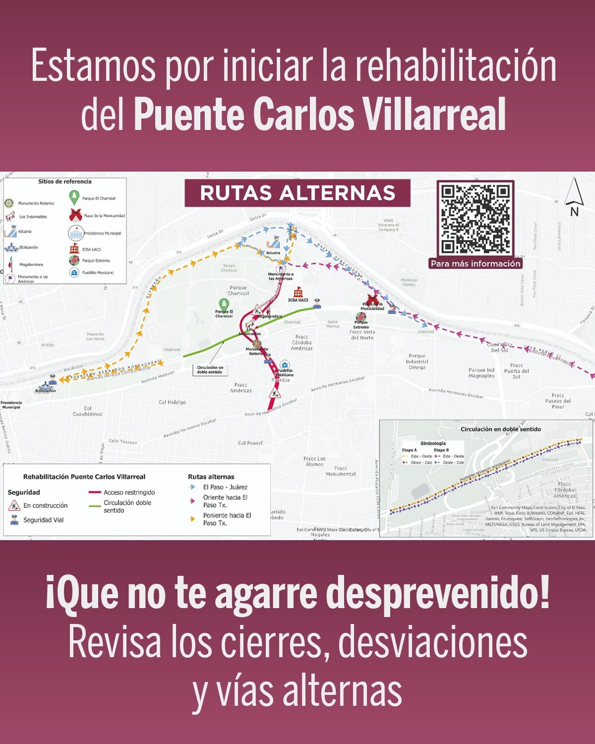 Cerrarán puente Carlos Villarreal desde este viernes por rehabilitación