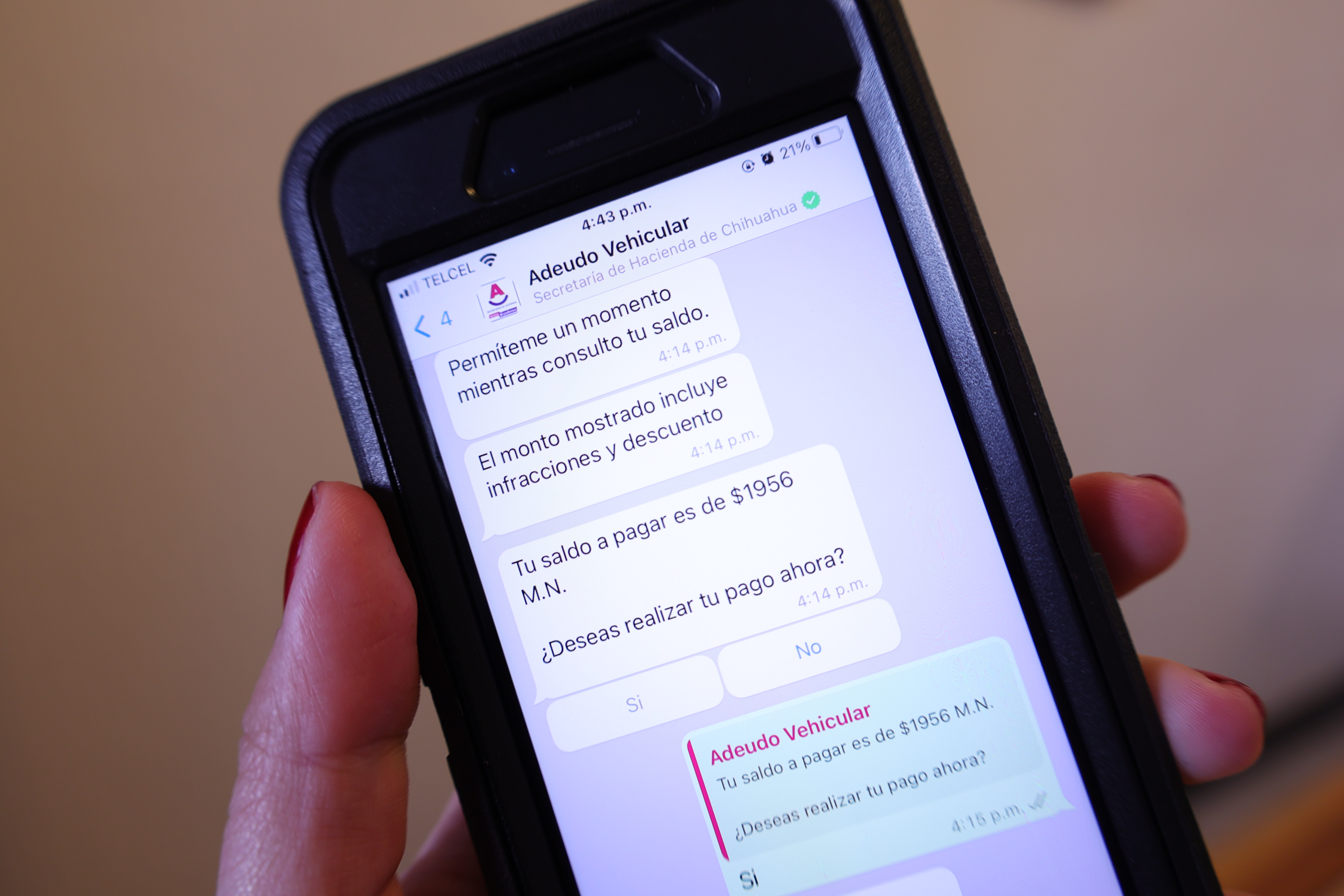 Ahora la revalidación vehicular se puede pagar por WhatsApp