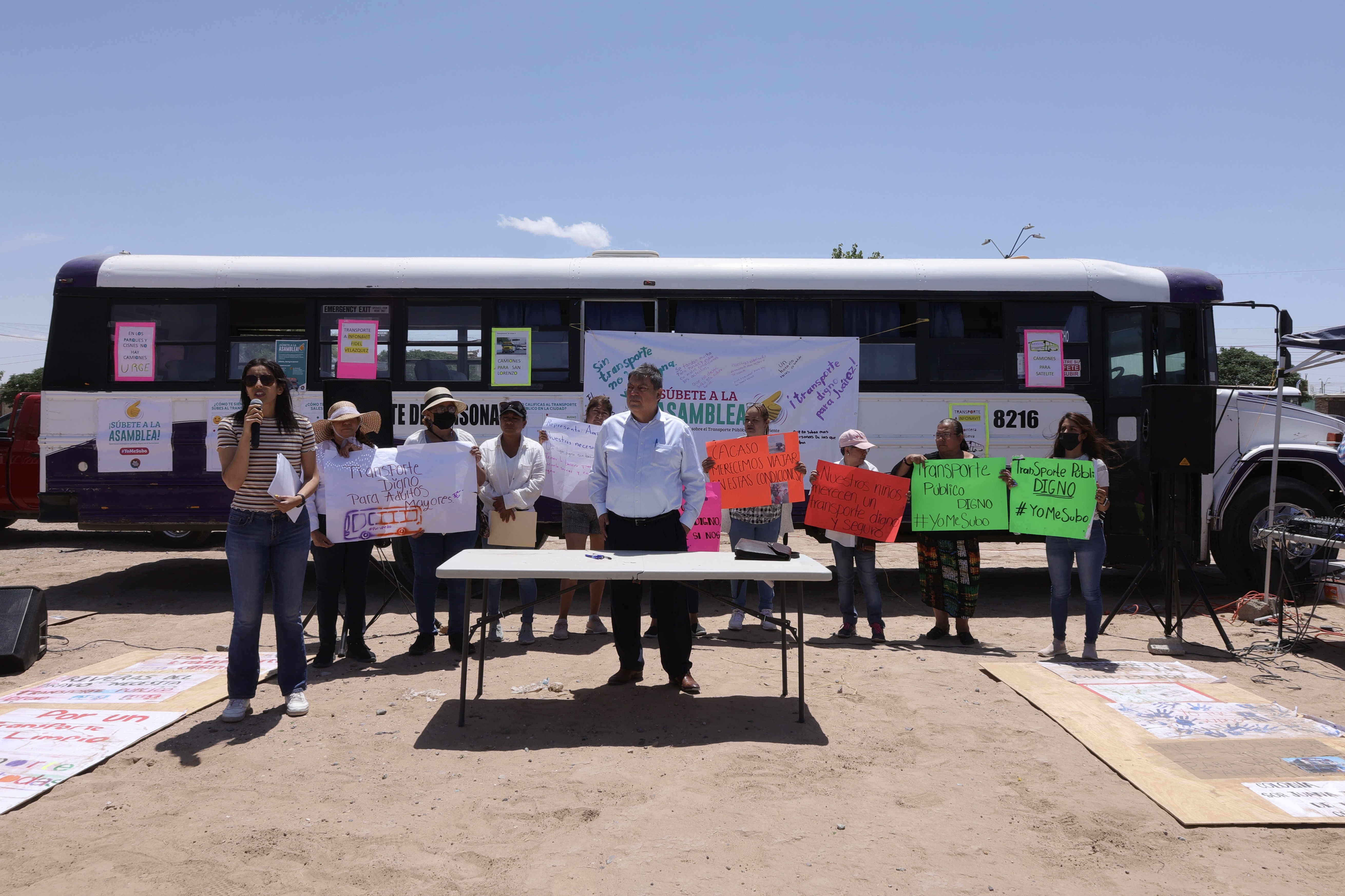 Ante vecinas, Transporte se compromete a aumentar camiones y vigilancia en el suroriente