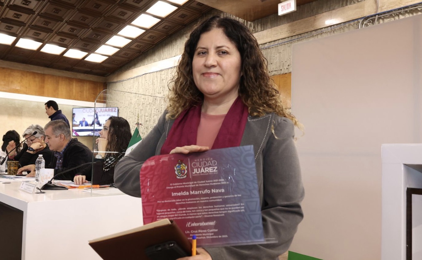 Reconocen a Imelda Marrufo con Premio Municipal a la Defensora de Derechos Humanos