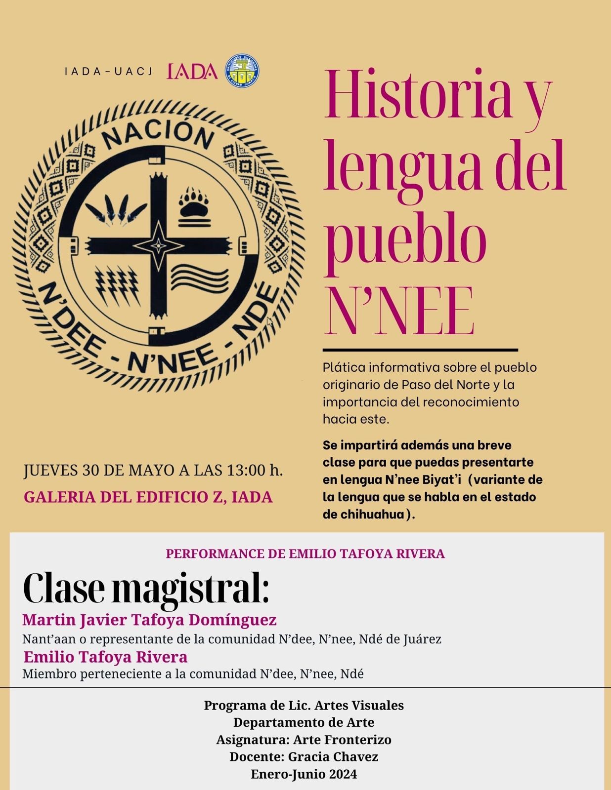Invitan a clase magistral de historia y lengua del pueblo N’dee en el IADA