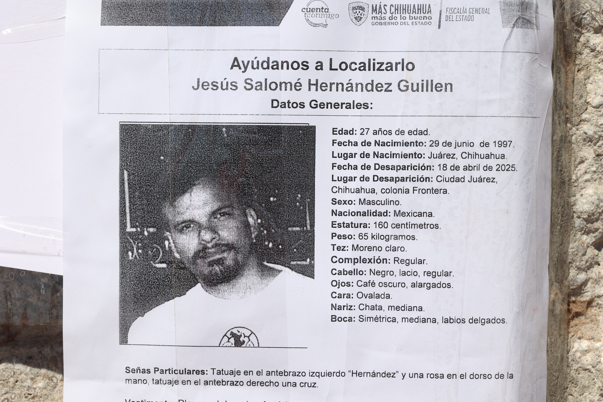 Piden ayuda para localizar a Jesús Salomé Hernández; podría estar en la Zona Centro