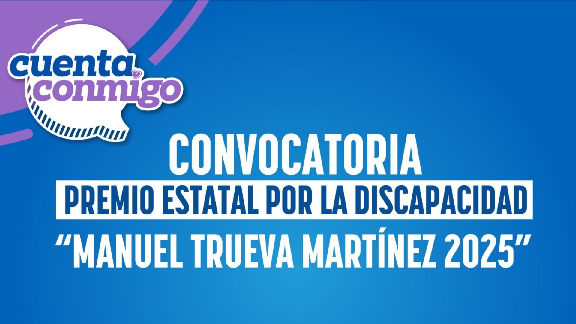 Invitan a participar en el Premio Estatal por la Discapacidad
