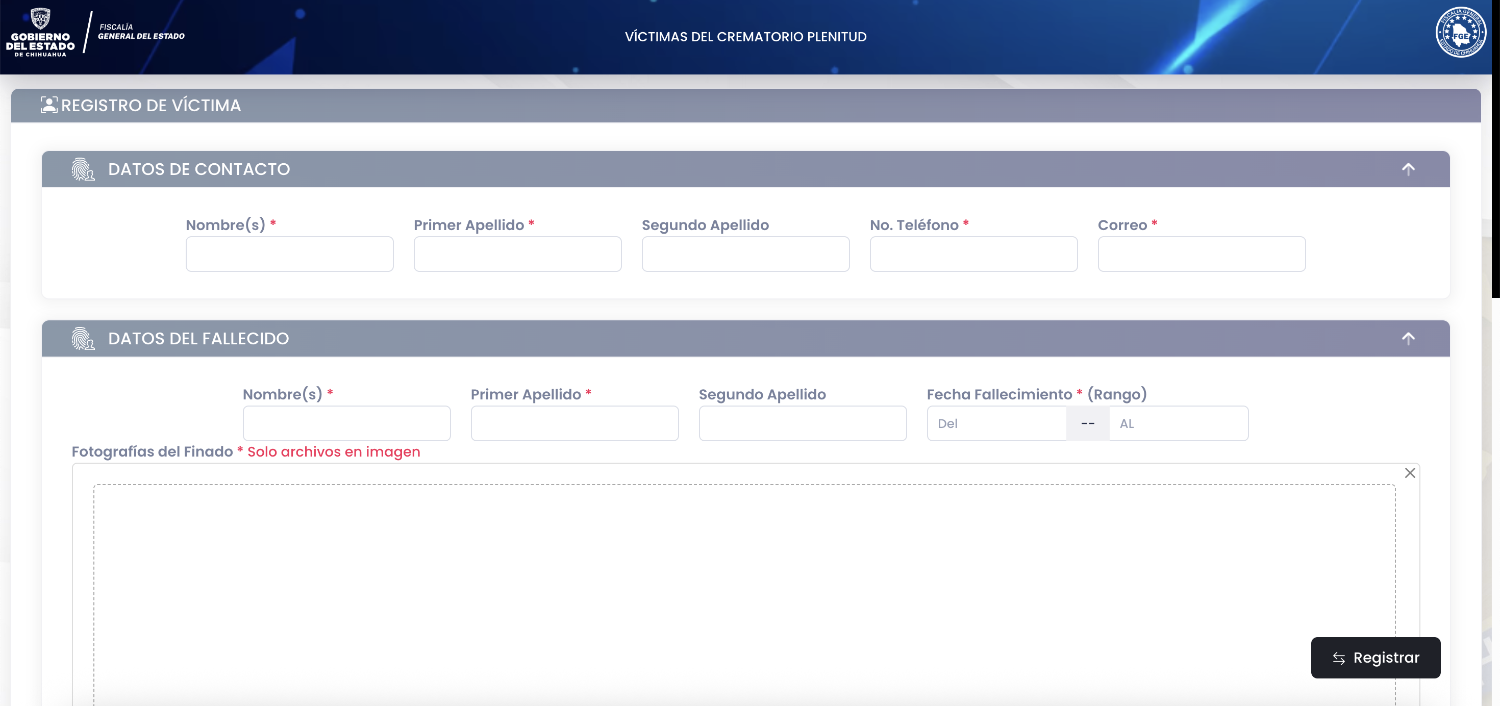 Fiscalía habilita registro digital para familiares de víctimas del crematorio Plenitud