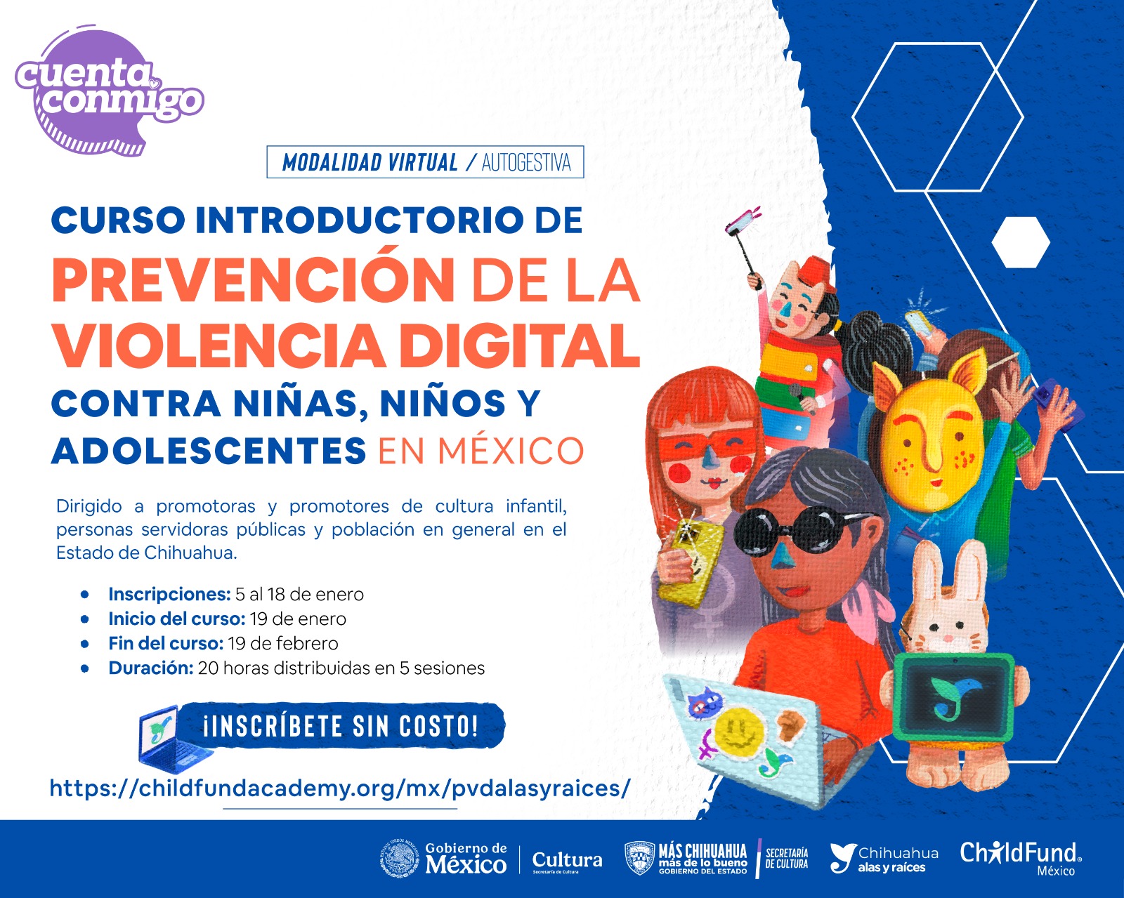 Alas y Raíces invita a curso sobre prevención de violencia digital