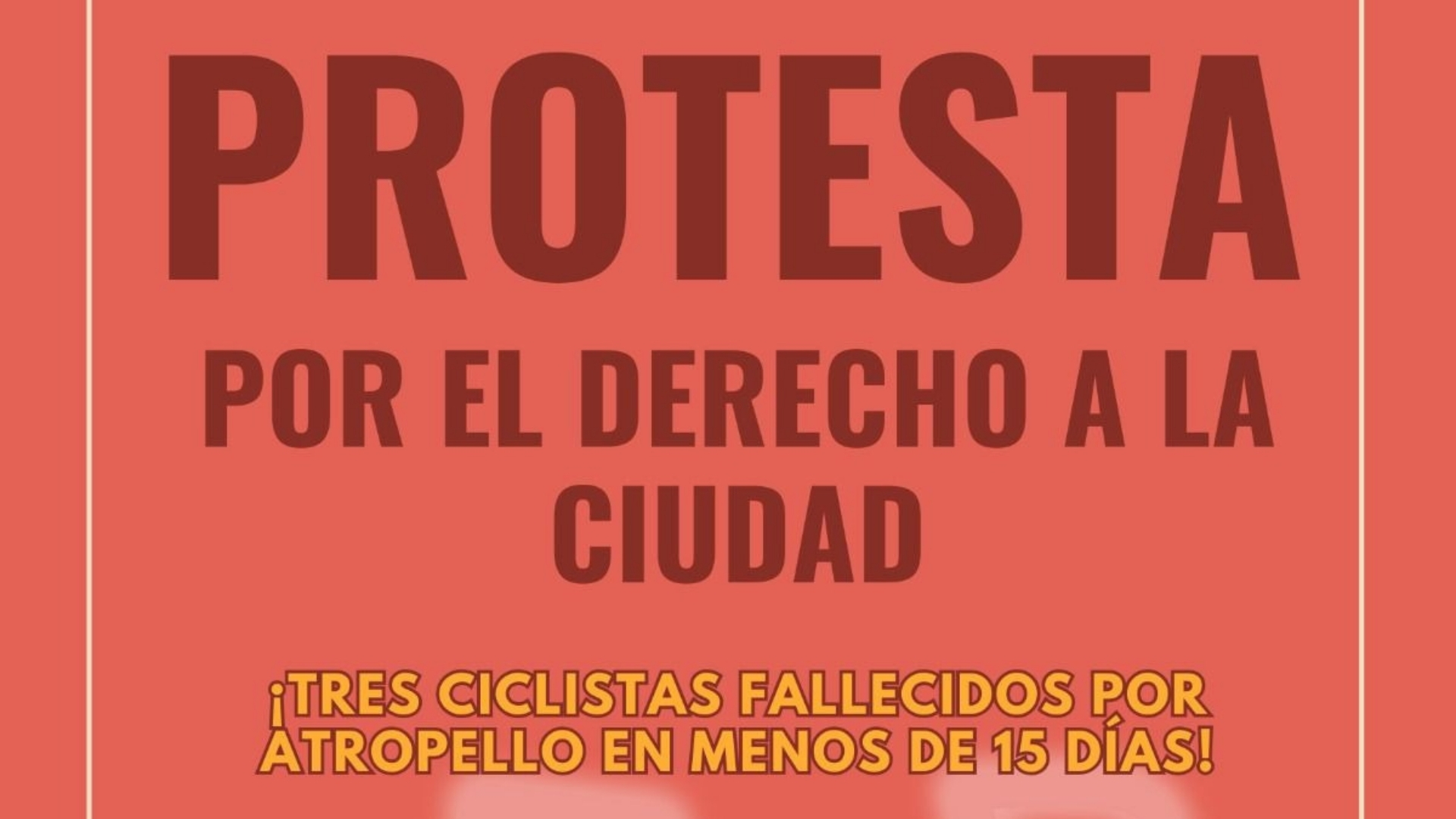 Convocan a protesta por el derecho a la ciudad y movilidad segura